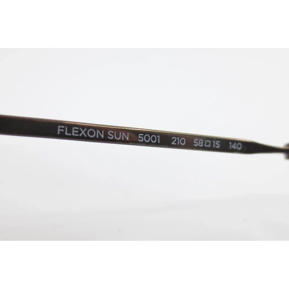 Flexon Sun 5001 210 Brown Metal Aviator Sunglasses 58-15-140 Men Women